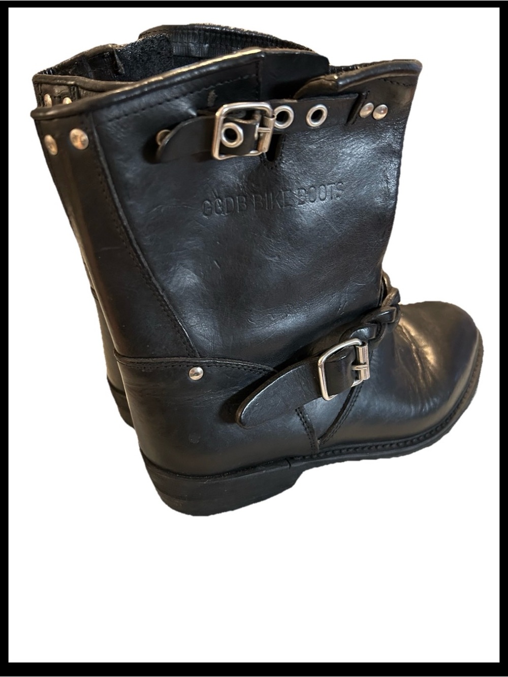 Golden Goose Short Biker Boots Black Leather - Size 39 EU - Picture 3 of 8